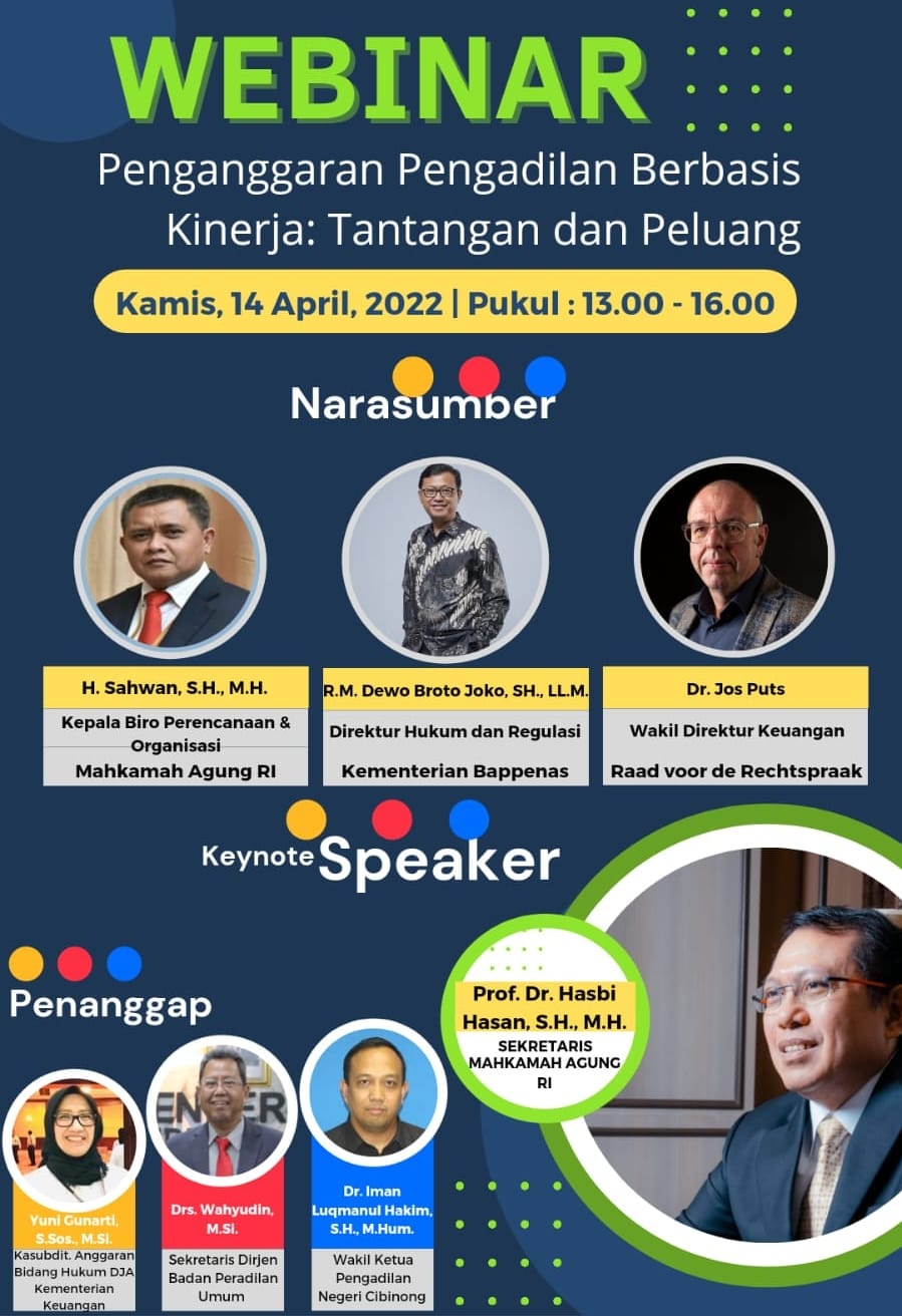 WEBINAR PENGANGGARAN BERBASIS KINERJA, SEKRETARIS MA NYATAKAN LAPORAN KEUANGAN YANG DISAJIKAN TELAH SESUAI DENGAN UNDANG-UNDANG