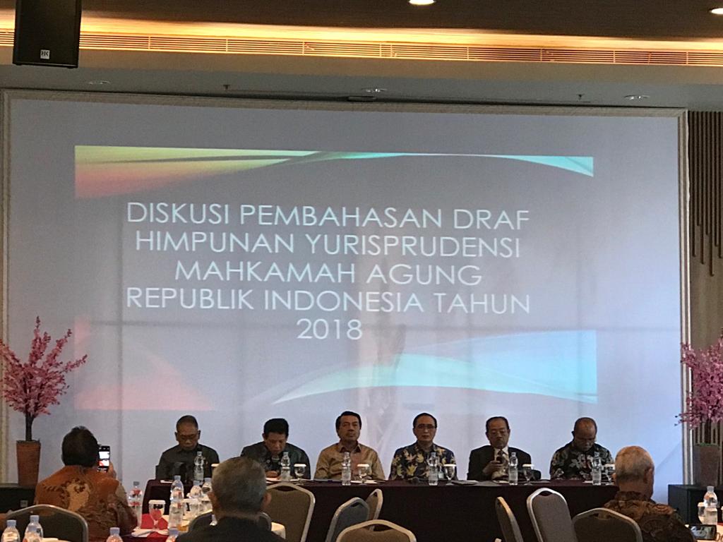 MAHKAMAH AGUNG BAHAS DRAFT USULAN YURISPRUDENSI MA TAHUN 2018