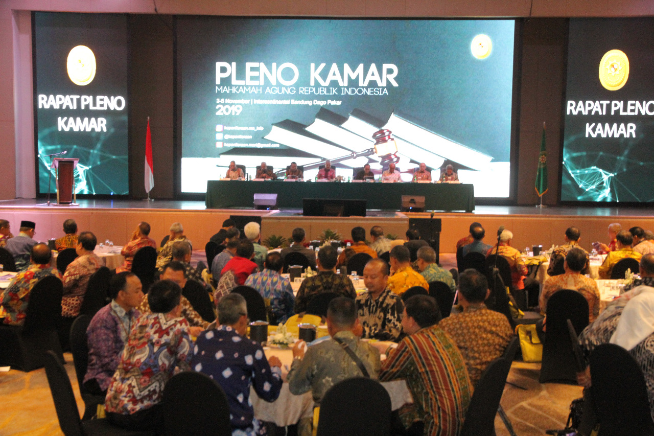 RAPAT PLENO KAMAR MAHKAMAH AGUNG RI TAHUN 2019 RESMI DIBUKA OLEH KETUA MA RI