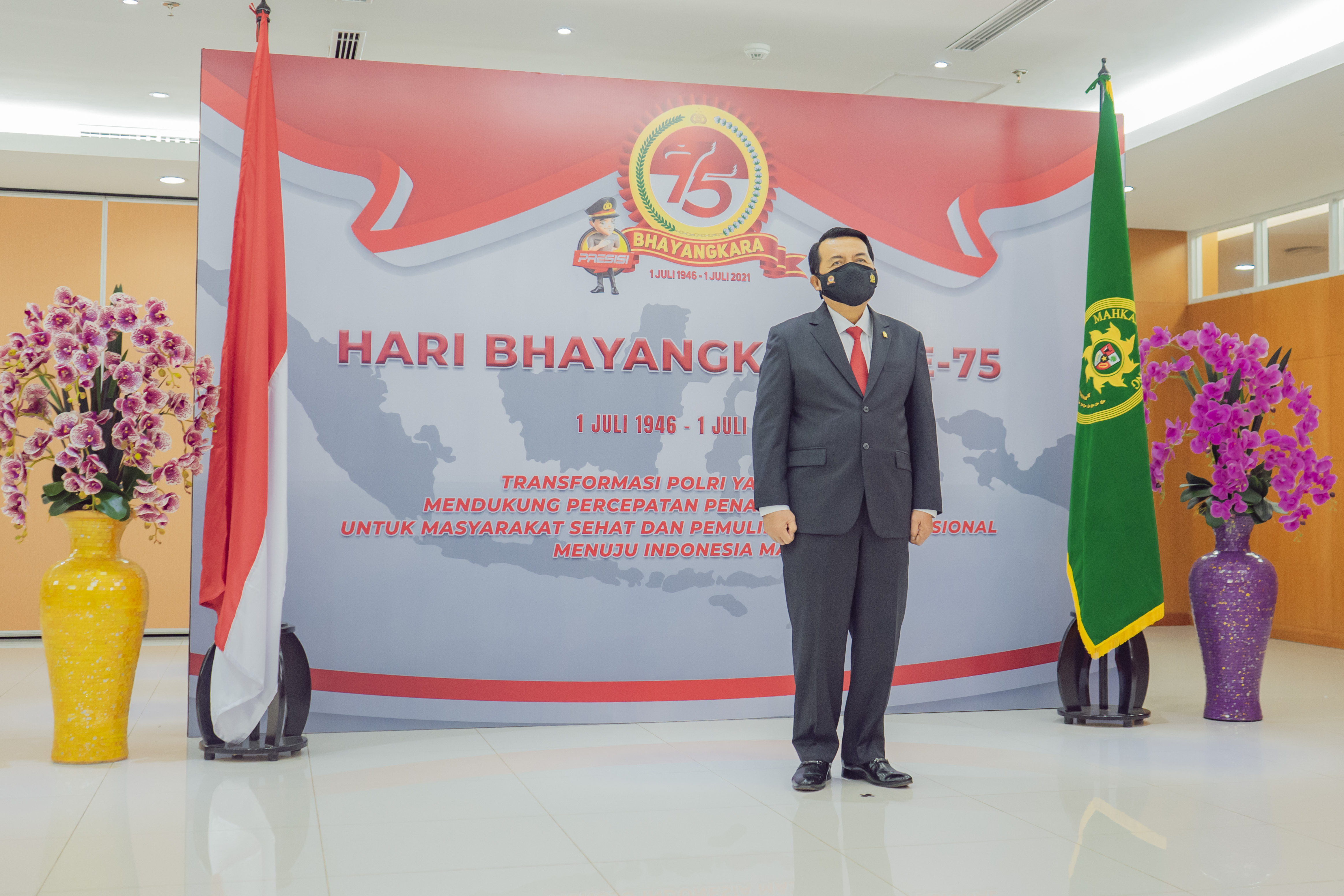 CHIEF JUSTICE SYARIFUDDIN ATTENDED THE VIRTUAL OCCASION OF COMMEMORATION OF THE 75TH ANNIVERSARY OF BHAYANGKARA DAY